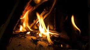 Горящий костер. 4К