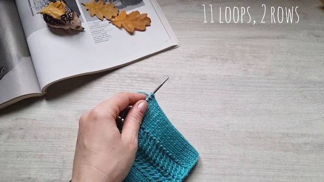 Красивый фрагмент на спицах?❤️knitting pattern. смотреть онлайн