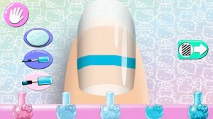 Маникюр в игре хелоу Кити . Игра Hello kite