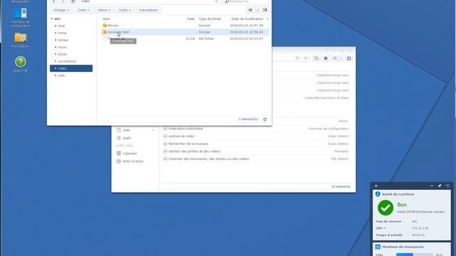 Synology DSM Universal Search, cherche 'teste' avec dossier 'test 5.1' смотреть онлайн
