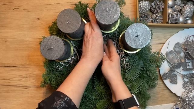 Рождественский венок своими руками,Новогодний венок,Adventskranz,уникальный,мастер класс,декорация❄