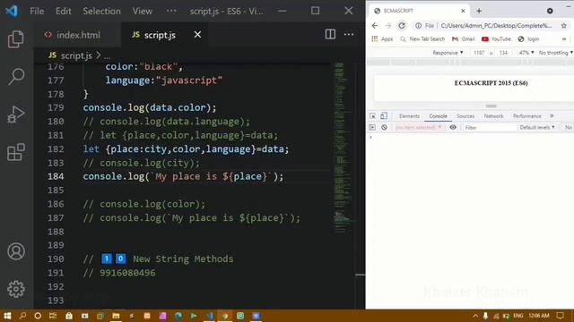ECMASCRIPT 2015 (ES6) Complete Course with project..
