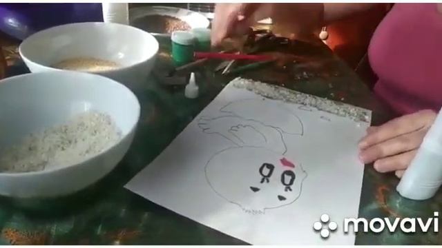 аппликация цыпленок из круп смотреть онлайн