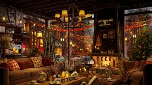 Cozy Christmas Night with Jazz Instrumental & Cracking Fireplace ? Christmas Jazz Music for  Relax