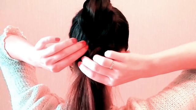 ОБЪЕМНАЯ КОСА С ПОМОЩЬЮ РЕЗИНОК БЕЗ ПЛЕТЕНИЯ. ПРИЧЕСКА НА СРЕДНИЕ И ДЛИННЫЕ ВОЛОСЫ