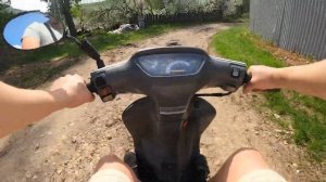 Замена перьев вилки Honda dio, тест на кросовом треке и покатушки по городу.