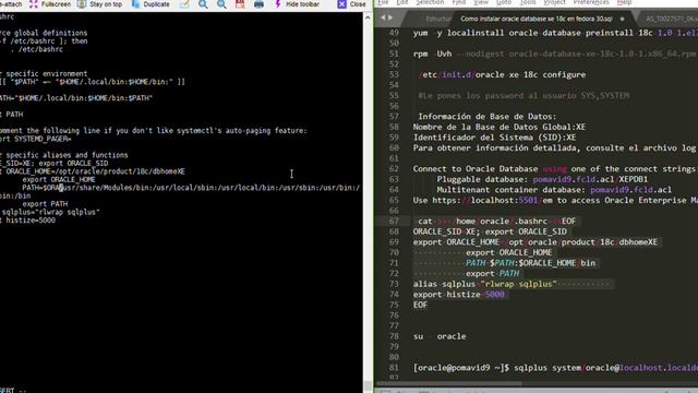 Instalando Oracle XE 18c + SQLDeveloper 19 en Fedora 30 смотреть онлайн