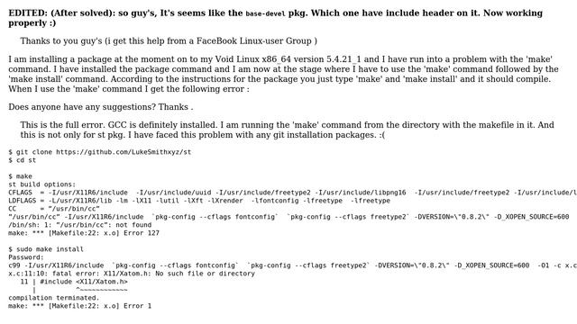 Software installation - Error : when using command 'make' - make: Fatal error: Command failed... смотреть онлайн