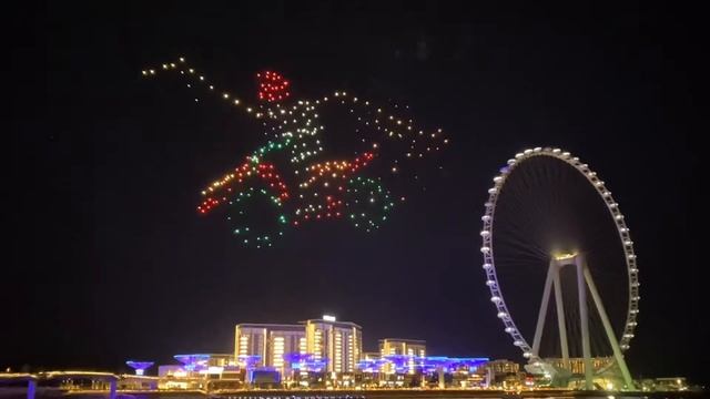DUBAI SHOPPING FESTIVAL ? DRONE LIGHTS SHOW IN JBR смотреть онлайн