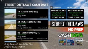 Street Outlaws Cash Days Roblox CODES UPDATE!!