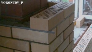 Кладка кирпича под прут (под расшивку) внутри помещения