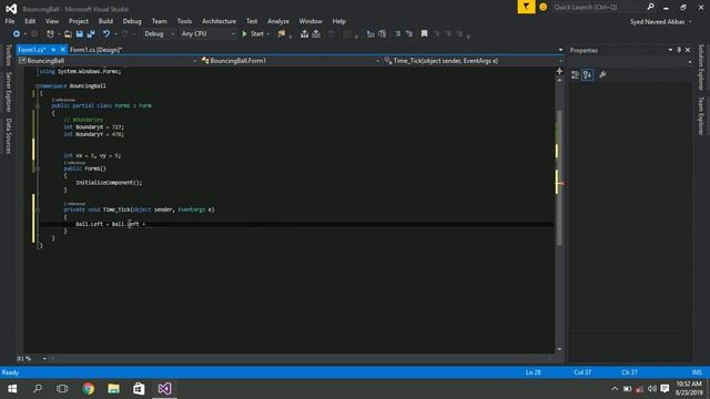 Bouncing Ball Animation In C# Windows Form App - Programming Concepts