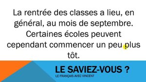 French civilization # La rentrée des classes
