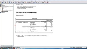 Результаты расчета коэффициента корреляции Спирмена в SPSS
