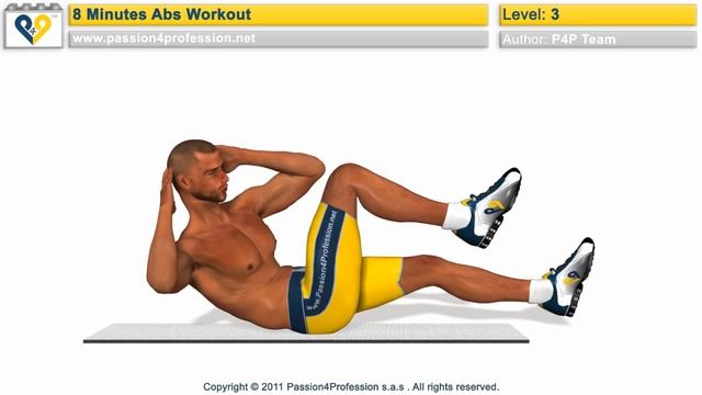 8 Min Abs Workout - Level 3 - P4P Music смотреть онлайн