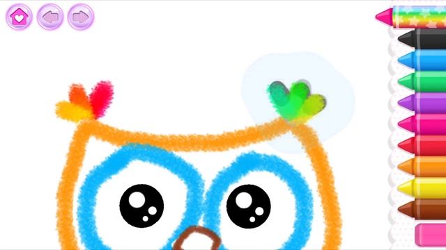 Смотри и рисуй. Для детей. Рисуем сову. смотреть онлайн