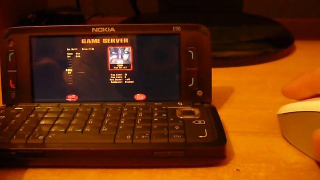 Quake 3 Arena on Nokia E90 + Bluetooth Mouse Logitech V470 смотреть онлайн