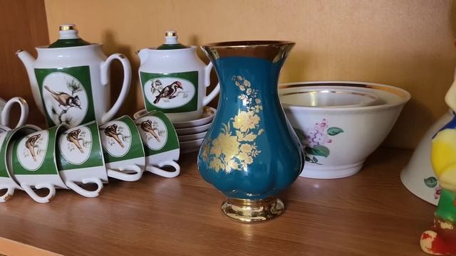 Сервизы СССР у меня на даче. И купила новый винтажный сервиз. смотреть онлайн