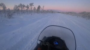 Снегоход Тайга Атака с двс к6а. Замер скорости.