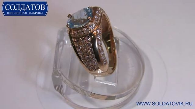 Колечко с голубым топазом K1582T 114R 8 55 смотреть онлайн