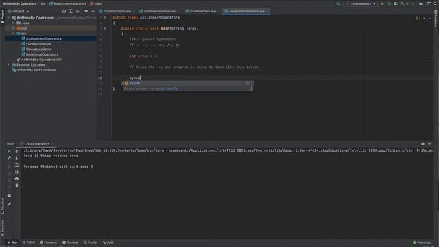 Beginners Java Tutorials (Assignment Operators)
