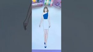 аппликация девушка в объёмном платье