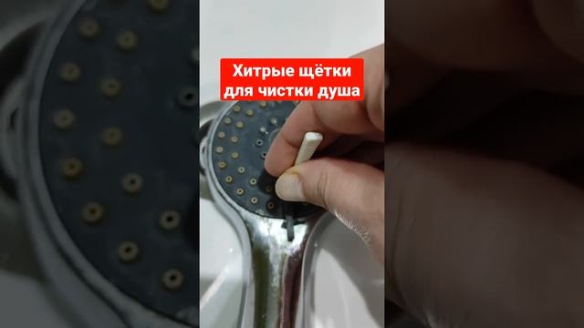 Хитрые щётки для чистки лейки душа от известкового налета.