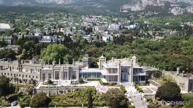 Крым 18 - Воронцовский дворец, аэросъёмка смотреть онлайн