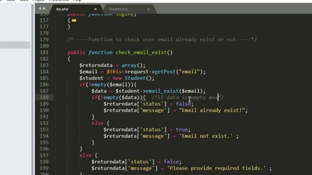 How to check email exist Api #codeigniter #crud_api #php #validation_api