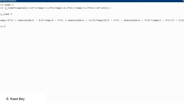 Inverse Laplace of Multiple Exponential Terms in the Numerator- Verified with Matlab смотреть онлайн