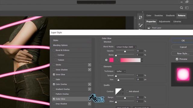 Spiral Neon Glow Effect Tutorial in Photoshop