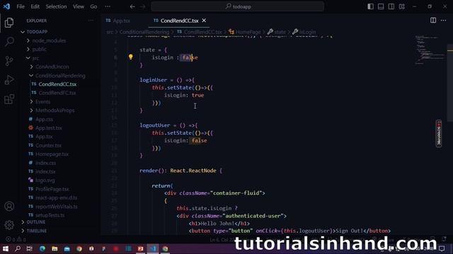 conditional rendering in react js