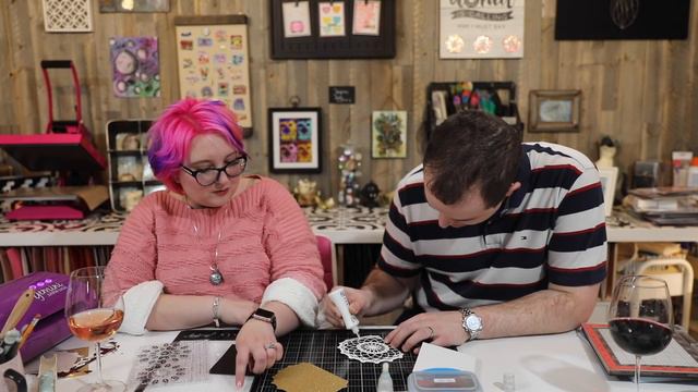 Teaching my Husband to Make Cards - His First Valentines Handmade Card - Greg Learns to Stamp