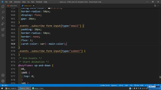 [Arabic] HTML & CSS Template Three 2021 - #23 - Events Section Part 2