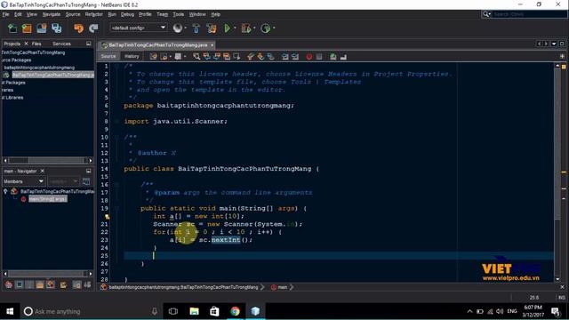 BÀI TẬP LẬP TRÌNH JAVA 5.3 - BÀI TẬP TỈNH TỔNG CÁC PHẦN TỬ TRONG MẢNG смотреть онлайн