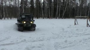 Покатушки на вездеходе  в зимнем  лагере Чайка 17 -02 -18г.