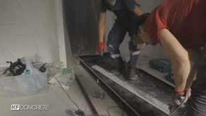 Четырехметровая столешница из бетона в квартире. Часть 1.
