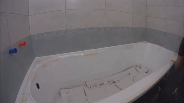 Примыкание ванны к плитке. Герметизация примыкания.