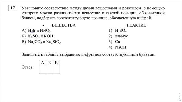 Тренировочная работа №5 по ХИМИИ|| 9 класс || 28 апреля 2023 года