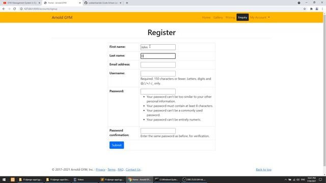 User Signup with Auth User Model | Django Full Course: Gym Management System | Django Tutorial #12
