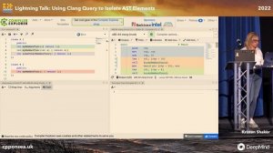 Lightning Talk: Using Clang Query to Isolate AST Elements - Kristen Shaker - C++ on Sea 2022