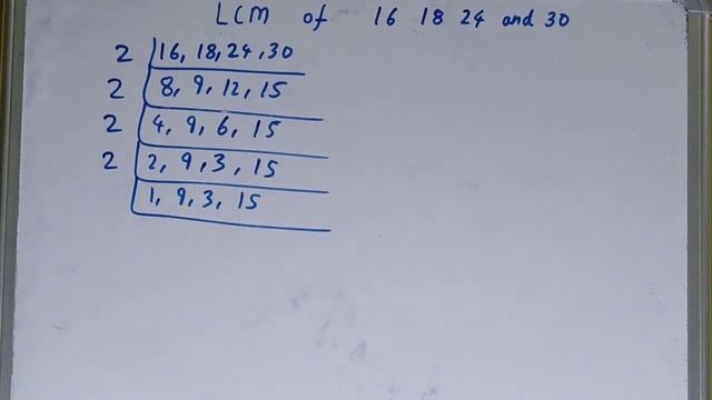 LCM of 16 18 24 and 30 смотреть онлайн