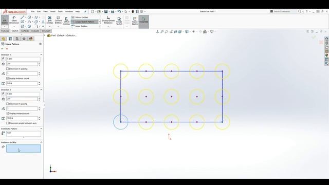 SOLIDWORKS Part-33 Linear and Circular Sketch Pattern #solidworks #cad #mechanical #software #cadca