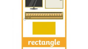 Rectangle | English for kids shapes | Фигуры на английском - прямоугольник
