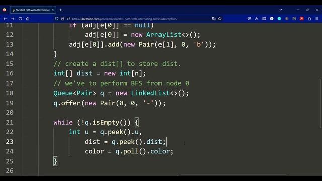 1129. Shortest Path with Alternating Colors - LeetCode Simple Solution in Java | THE CODE WIZARD смотреть онлайн