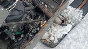 Снегоход с двигателем от мотоцикла Урал ИМЗ.