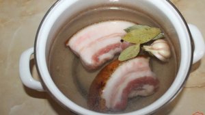 Вареное сало со специями