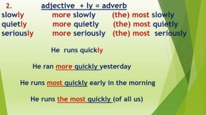 L100. Степени сравнения наречий в английском языке. Правила и примеры