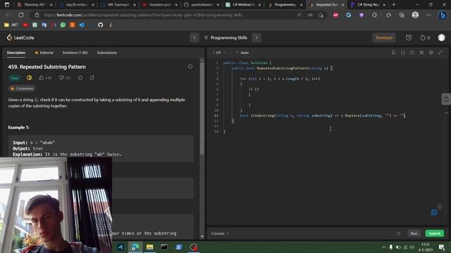Day 5 Leetcode challenge | Repeated substring pattern C# смотреть онлайн